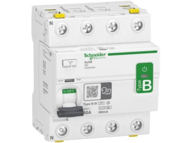 Wyłącznik różnicowoprądowy 4P 80A 300mA typ B-SI Acti9 iID-80-4-300-B-SI A9Z64480 SCHNEIDER ELECTRIC