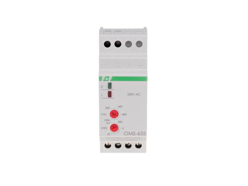 Ogranicznik poboru mocy z automatem schodowym regulacja obciążenia 200fi 1000VA 16A 2 moduły OMS-635 F&F FILIPOWSKI-0