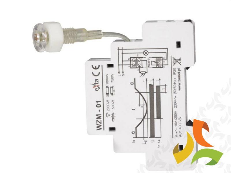 Wyłącznik zmierzchowy 16A 230V 0-200 lux IP20 DIN SOH-01 WZM-01/S1 ZAMEL-3