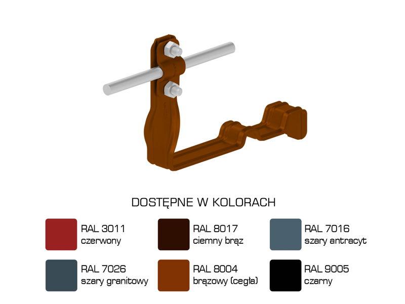 Uchwyt dachowy profilowany skręcany Z-śr. WZÓR 3 H=10cm /LA/ AN-27G/LA/-N E464700 AN-KOM-0