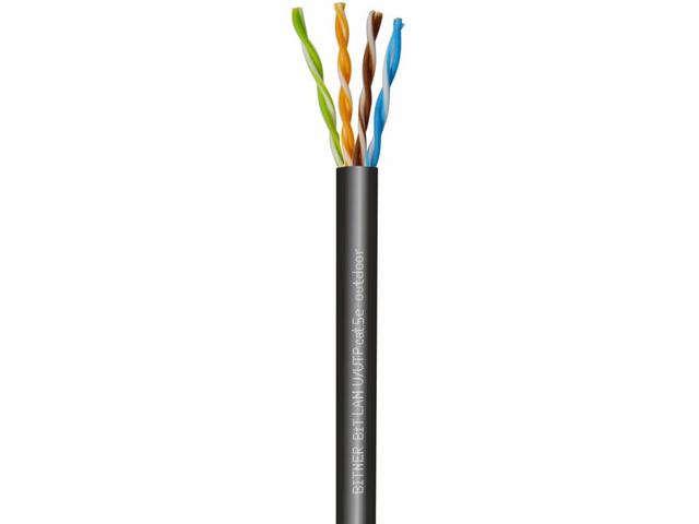 Kabel U/UTP kat.5e 4x2x24AWG zewnętrzny czarny (bębnowy) BiTLAN TI0060 BITNER