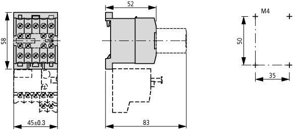 Stycznik mocy 24V AC 1NO 9A DILEM-10 21417 EATON-11