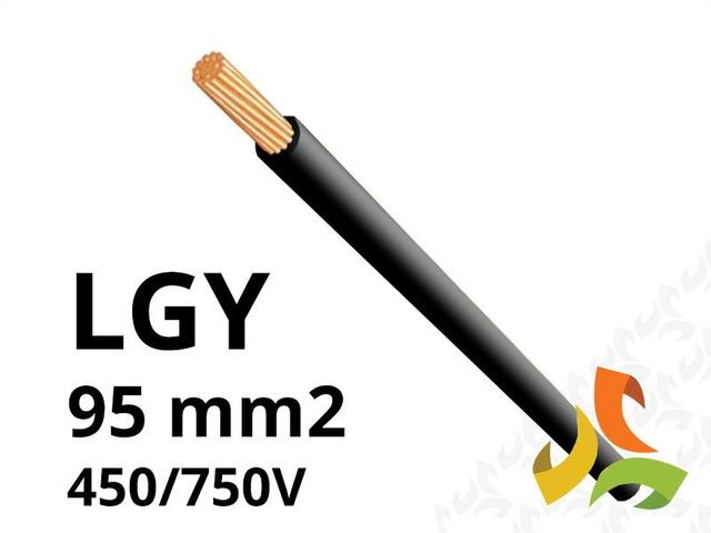 Przewód LGY 95 mm2 czarny (450/750V) jednożyłowy linka H07V-K (bębnowy) PC0202010 EKSA