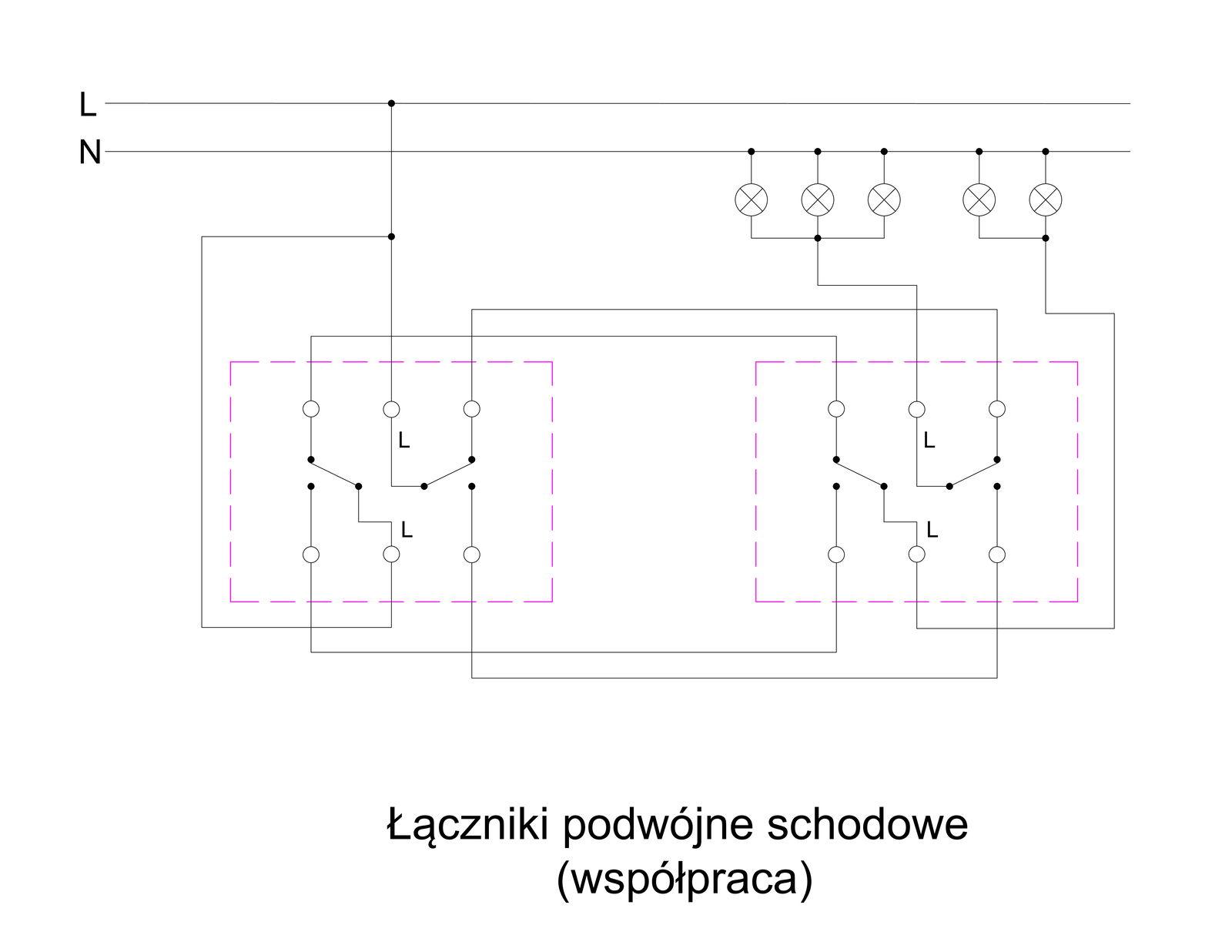 IMPRESJA Wyłącznik schodowy podwójny tytan metalik ŁP-10Y/m/23 OSPEL-7