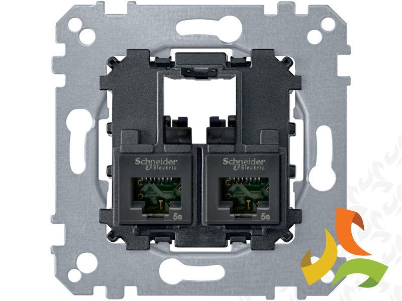 MERTEN Gniazdo komputerowe 2xRJ45 kat.5e UTP MTN4575-0002 SCHNEIDER ELECTRIC-1