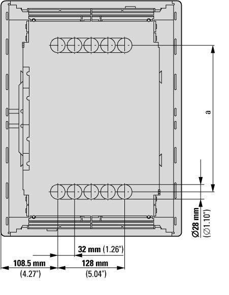 Rozdzielnica podtynkowa 12 modułowa 1x12 drzwi metal pełne superpłaska IP30 KLV-12UPS-SF 178815 EATON-4