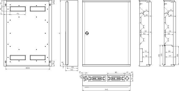 Rozdzielnica n/t kompletna BF-OT-3/72-P,drzwi transparentne, 289099 EATON-MOELLER-1