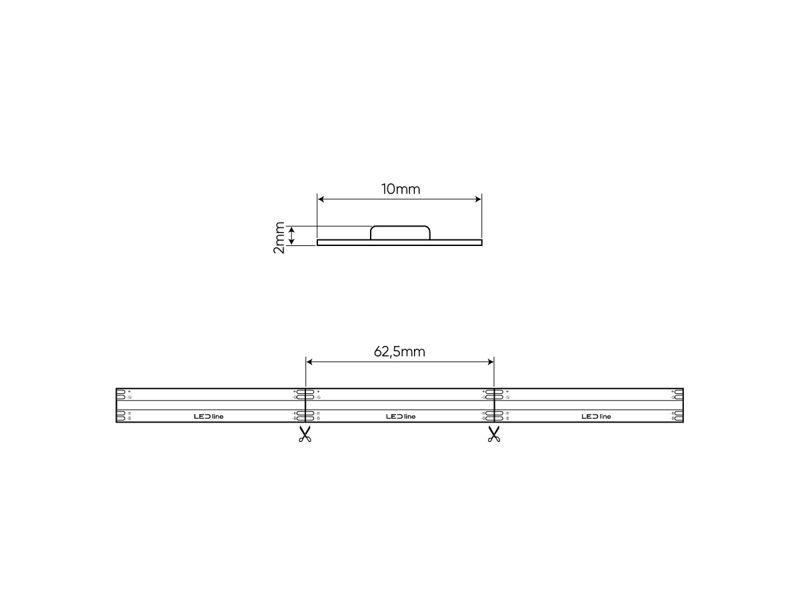 Taśma LED line PRIME 576 COB pasek 24V 10W RGB 5m 479907-1