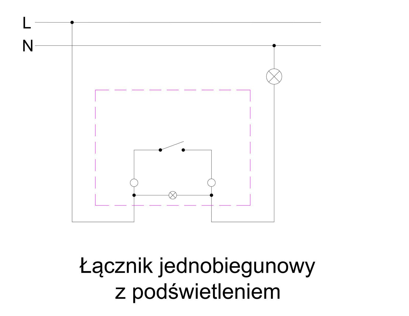 IMPRESJA Wyłącznik pojedynczy podświetlany biały ŁP-1YS/m/00 OSPEL-9