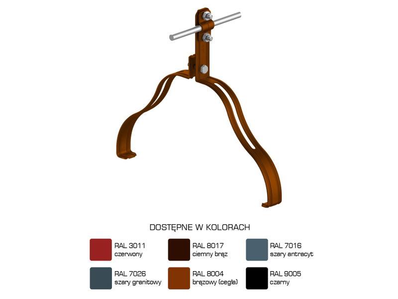 Uchwyt gąsiorowy profilowany Z-śruba WZÓR 17 H=10 cm /LA/ AN-151M/LA/-N D463300 AN-KOM-0