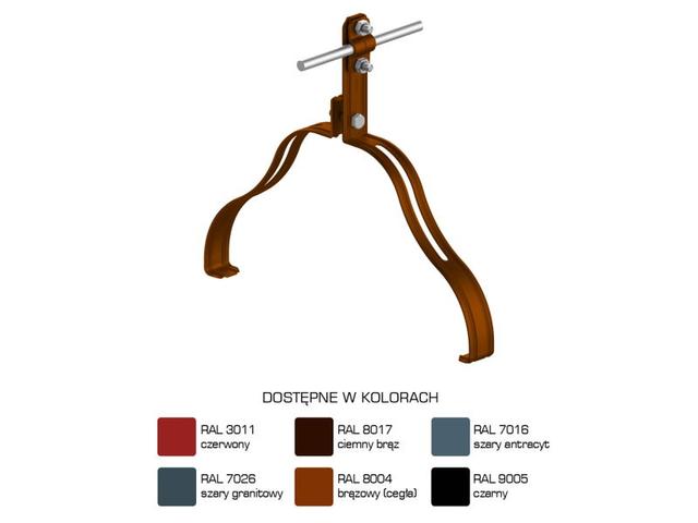 Uchwyt gąsiorowy profilowany Z-śruba WZÓR 17 H=10 cm /LA/ AN-151M/LA/-N D463300 AN-KOM