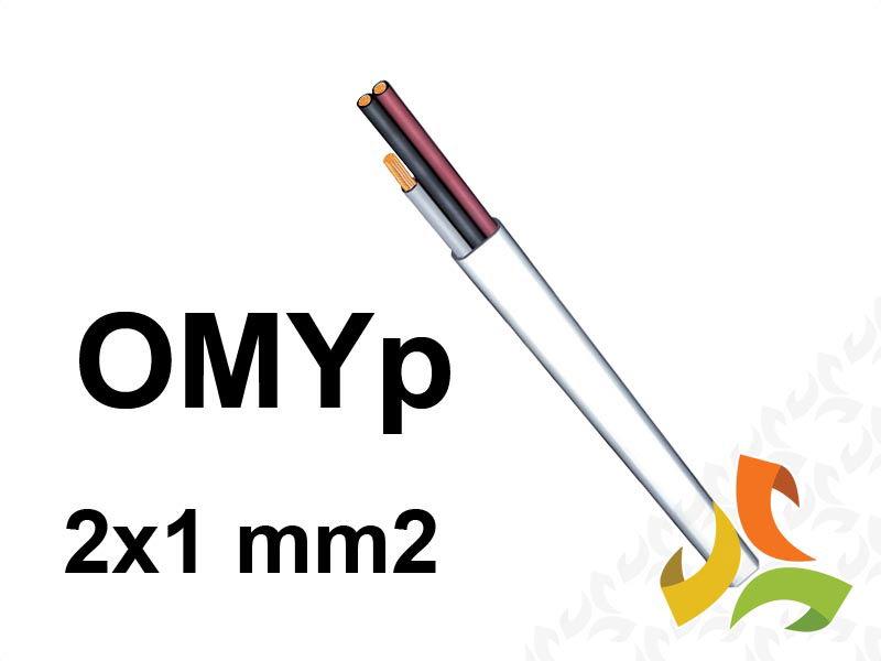 Przewód OMYp 2x1,0 mm2 (300/300V) płaski mieszkaniowy biały H03VVH2-F (krążki 100m) 5907702810744 ELEKTROKABEL-0