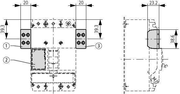 Element stykowy, styk pomocniczy M22-CK01,1R mocowanie przód, 216385 EATON-MOELLER-6