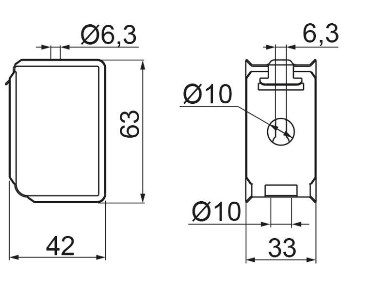 Obejma zatrzaskowa OZM/OZMO grubość blachy 0,7mm 753200 BAKS-1