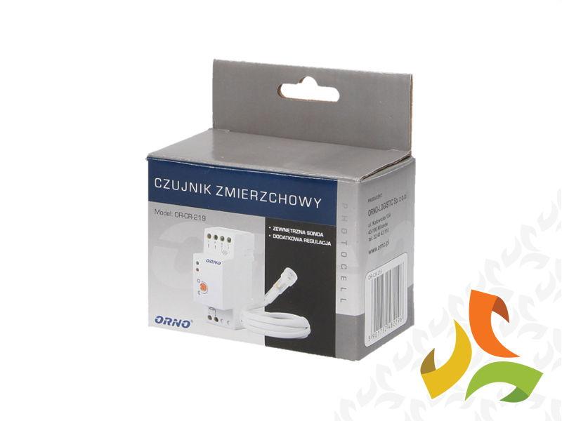 Czujnik zmierzchowy 3000W 230V 2-100 lux IP20/65 DIN OR-CR-219 ORNO-1