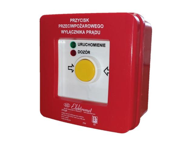 Przycisk ppoż. n/t 2 tory prądowe 12A R- 904400 ELEKTROMET