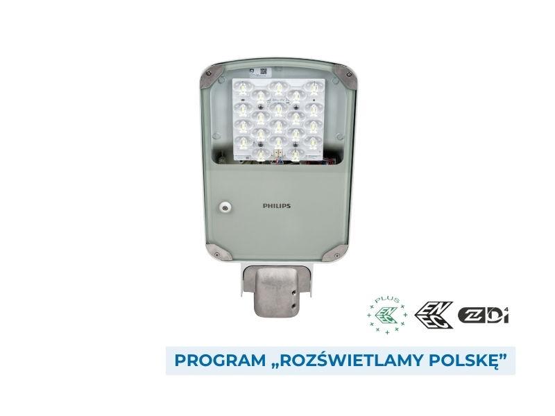 Oprawa lampa uliczna LED 15,6W 4000K 154lm/W IP66 latarnia Aluroad gen2 Mini BGP021 LED27/740 II DM GR DDF69RP SRT 48 PHILIPS