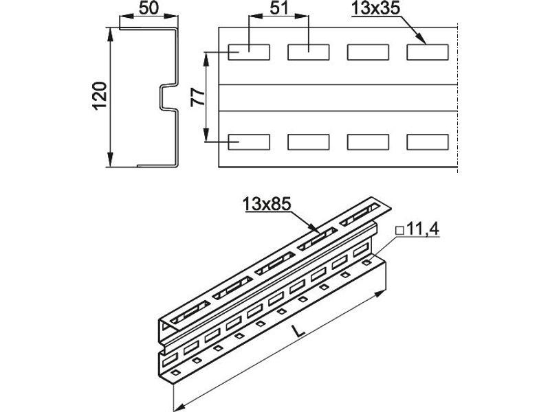 Profil BDFCH120/5,4NMC 2mm 863354 BAKS-1