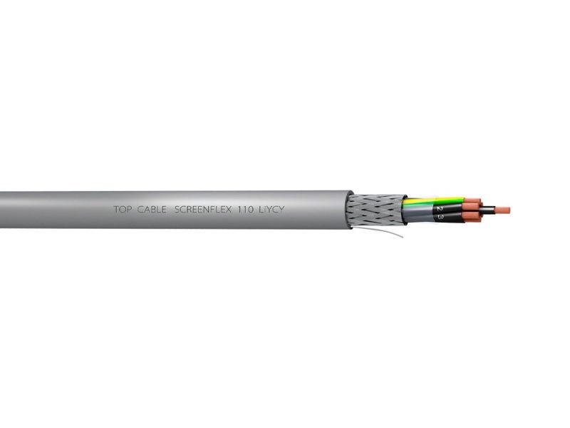 Przewód sterowniczy giętki LiYCY 4G0,75 mm2 (300/500V) SCREENFLEX FR 110 VC4V-K JZ Cca ognioodporny 2404000S TOP CABLE