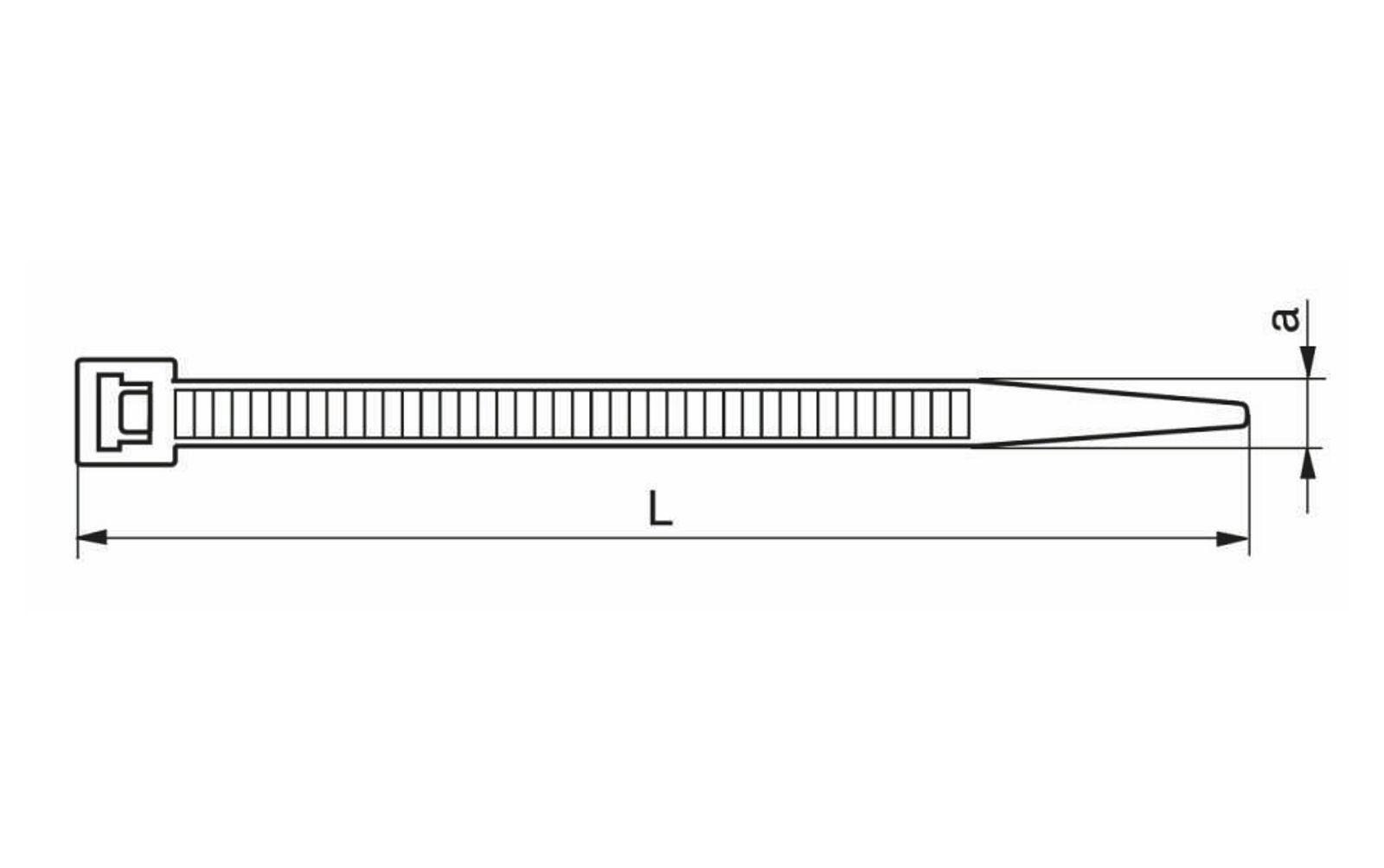 Opaska kablowa CTK 300-4,8 (100szt.) biała TOOCW03004802 RADPOL-2