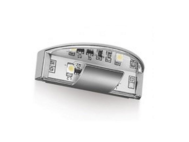 Klips oświetleniowy 2 SMD LED WW chrom DC12V do szklanej półki LD-KL2DCB-40 GTV