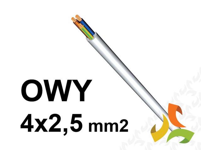 Przewód OWY 4x2,5 mm2 (300/500V) oponowy warsztatowy H05VV-F (krążek 100m) szary 5907702810973 ELEKTROKABEL