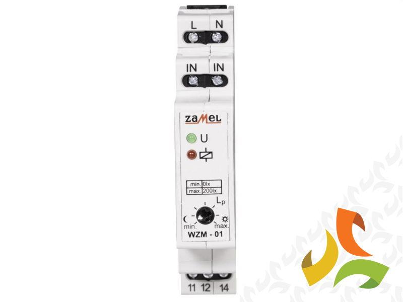 Wyłącznik zmierzchowy 16A 230V 0-200 lux IP20 DIN WZM-01 ZAMEL