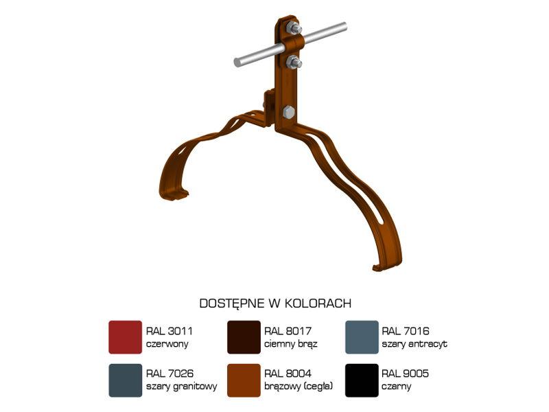 Uchwyt gąsiorowy profilowany Z-śruba WZÓR 11 H=10 cm /LA/ AN-15M/LA/-N D463316 AN-KOM-0