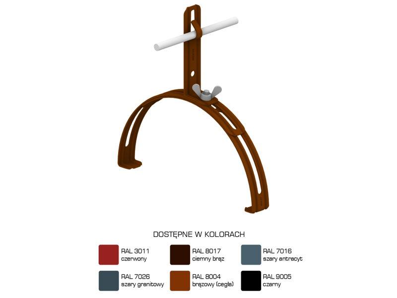 Uchwyt gąsiorowy rozsuwany Z-zagięcie H=12 cm /LA/ AN-14C/LA/-N D463248 AN-KOM-0