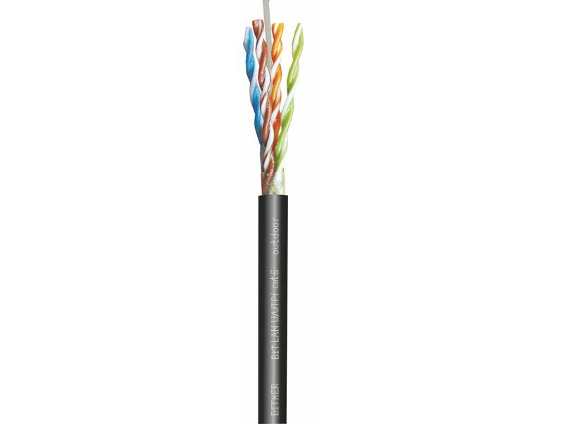 Kabel U/UTPf 4x2x23AWG zewnętrzny żelowany czarny (bębnowy) BiTLAN TI0054 BITNER