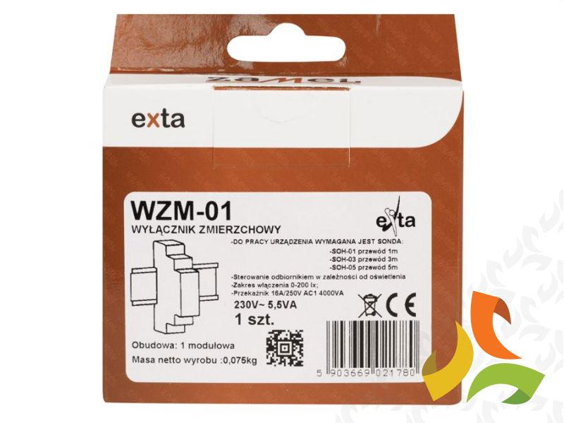 Wyłącznik zmierzchowy 16A 230V 0-200 lux IP20 DIN WZM-01 ZAMEL-4