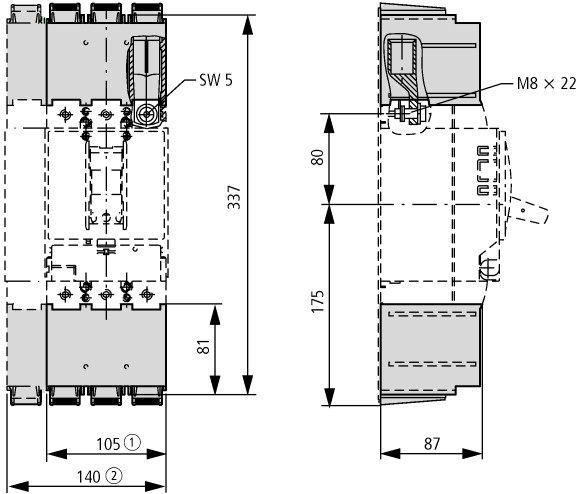 Osłona zacisków 3P NZM2-XKSA 260038 EATON-1