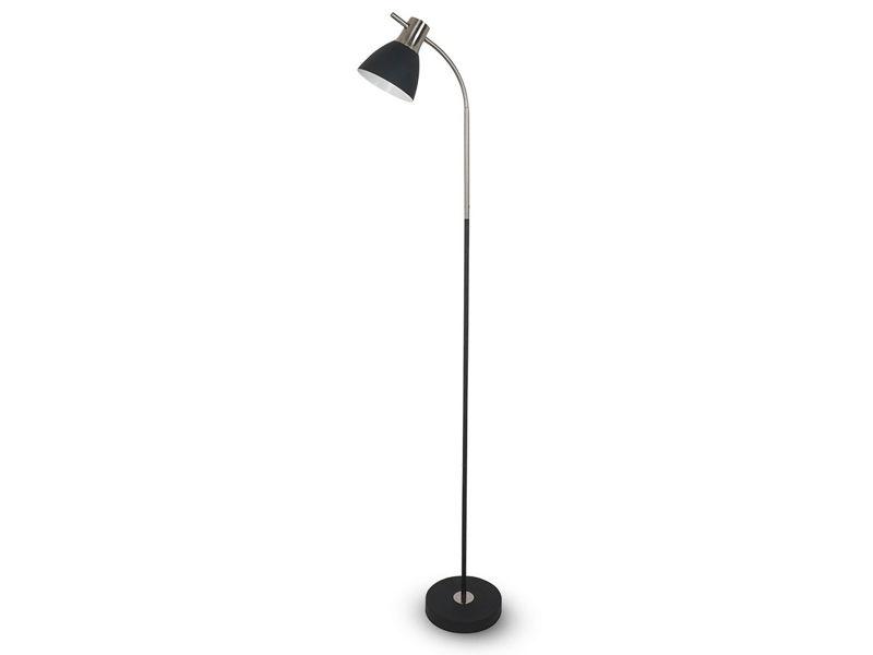 VT-7702 Lampa podłogowa trzonek: E27 czarny + chrom 40421 V-TAC