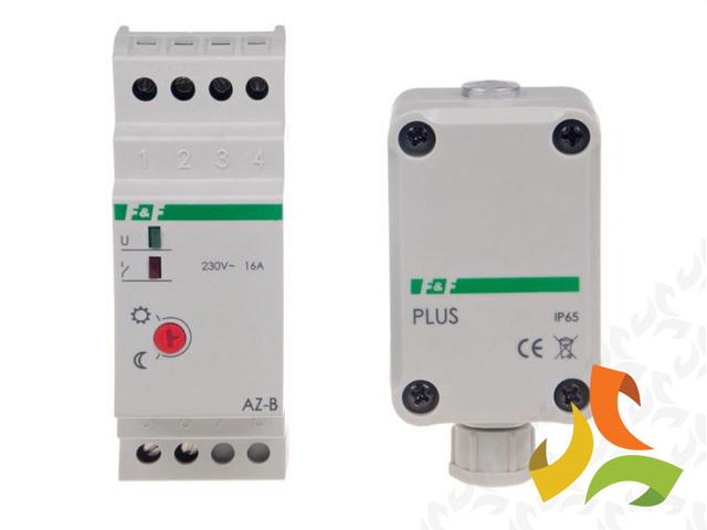 Automat zmierzchowy 16A 230V 2-1000 lux IP20/65 DIN AZ-B-PLUS F&F FILIPOWSKI