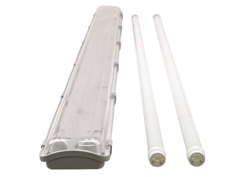 Zestaw oprawa hermetyczna 120 cm + 2x świetlówka LED T8 18W 6500K 1820lm 120cm 1534375-14