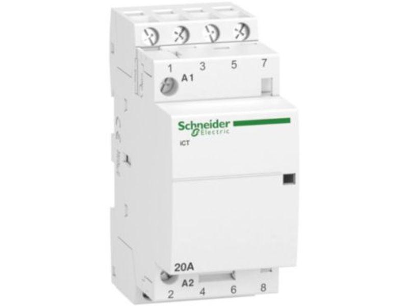 Stycznik modułowy 230V AC 4No 20A iCT50-20-40-230 Acti9 A9C22824 SCHNEIDER ELECTRIC-0