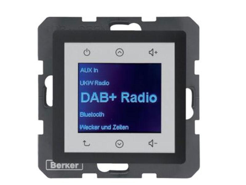 Q.x Radio Touch DAB+ Bluetooth antracyt aksamit 30846086 HAGER-0