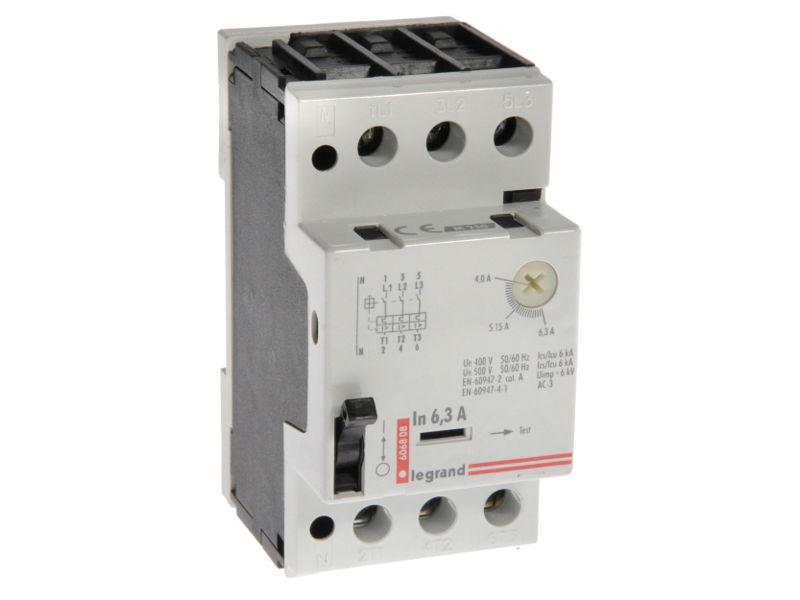 Wyłącznik silnikowy 3-fazowy 3P 4-6,3A 2,5kW M250 606808 LEGRAND-0