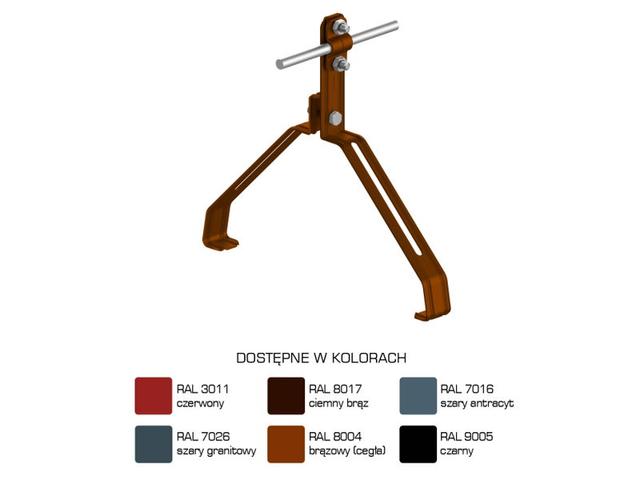 Uchwyt gąsiorowy profilowany Z-śruba WZÓR 26 H=10 cm /LA/ AN-151Z/LA/-N D463312 AN-KOM