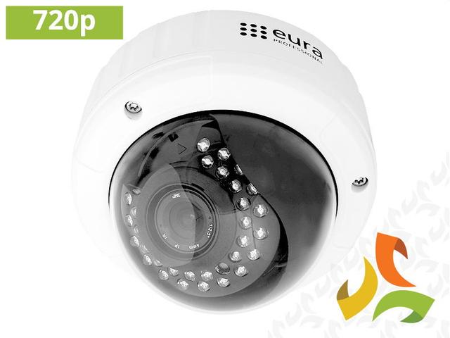 Kamera IP kopułkowa CDA-02C5 1.0Mpx 720P 1-4" CMOS wandaloodporna EURA PROFESSIONAL