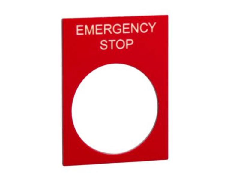 Harmony XAC Etykieta 30 x 40 mm czarny EMERGENCY STOP ZB2BY2330 SCHNEIDER ELECTRIC-0