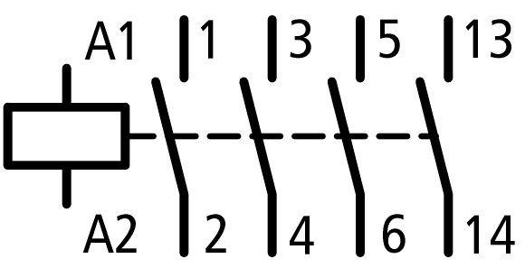 Stycznik mocy 24V AC 1NO 9A DILEM-10 21417 EATON-4