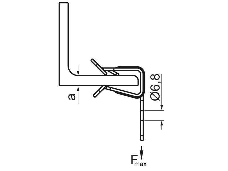 Zacisk ZSU1 13/3 grubość blachy 1,0mm 797401 BAKS-0