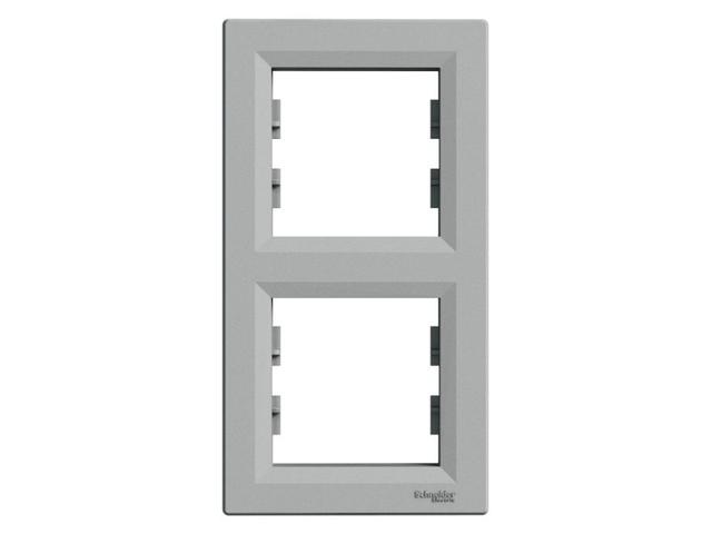 ASFORA Ramka 2 podwójna pionowa aluminium EPH5810261 SCHNEIDER ELECTRIC