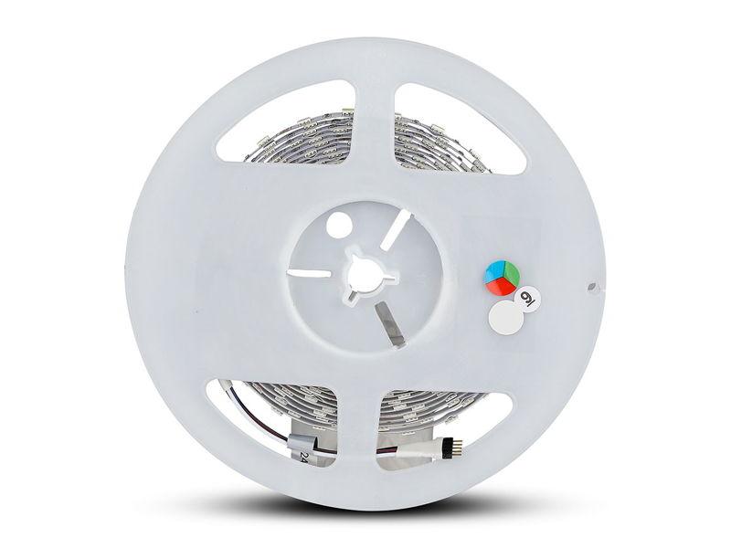 Zestaw taśma LED z zasilaczem VT-5050 60 SMD 5050RGB pasek 100-240V 10W IP20 (BS wtyczka brytyjska) Amazon Alexa i Google Home 2585 V-TAC