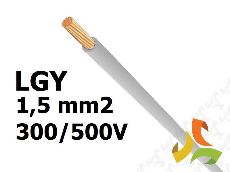 Przewód LGY 1,5 mm2 szary (300/500V) jednożyłowy linka H05V-K (krążki 100m) 0028 009 10 TECHNOKABEL-0