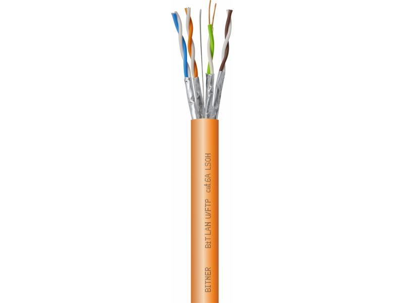 Kabel U/FTP kat.6A LSOH 4x2x23AWG bezhalogenowy pomarańczowy (bębnowy) BiTLAN TI0079 BITNER