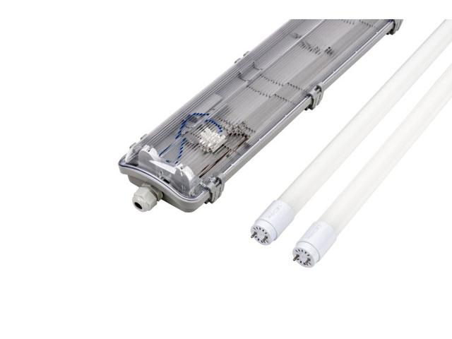 Zestaw oprawa hermetyczna 60 cm + 2x świetlówka LED T8 9W 900lm 6500K 60 cm 203877/kpl/2/6500K LED LINE