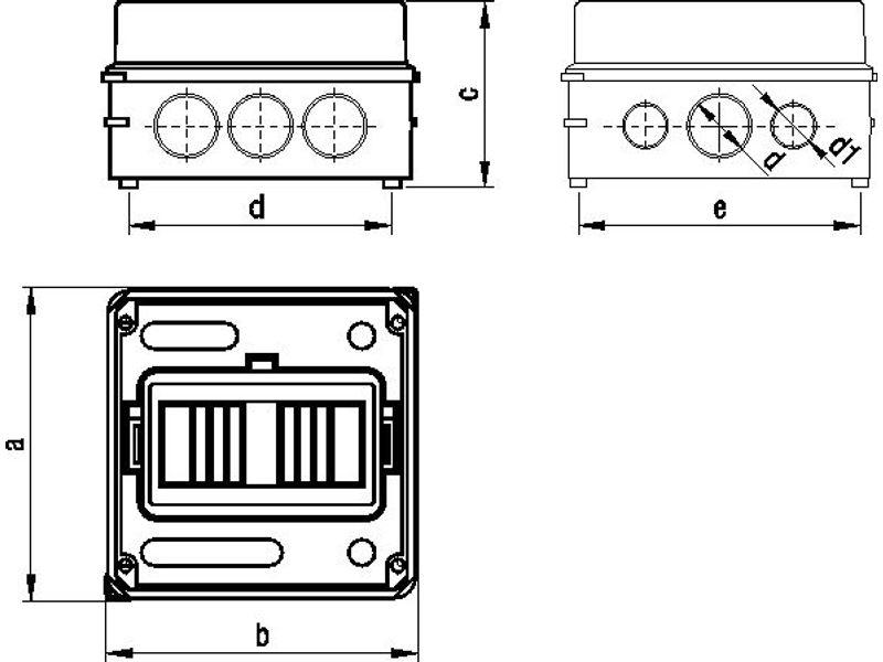 Skrzynka zabezpieczeniowa SW 5I 25A 400V IP43 041 TAREL-1