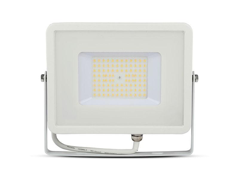 VT-56 50W Naświetlacz LED SMD Chip SAMSUNG barwa: 6400K obudowa: biała wydajność: 120lm/W 763 V-TAC-0